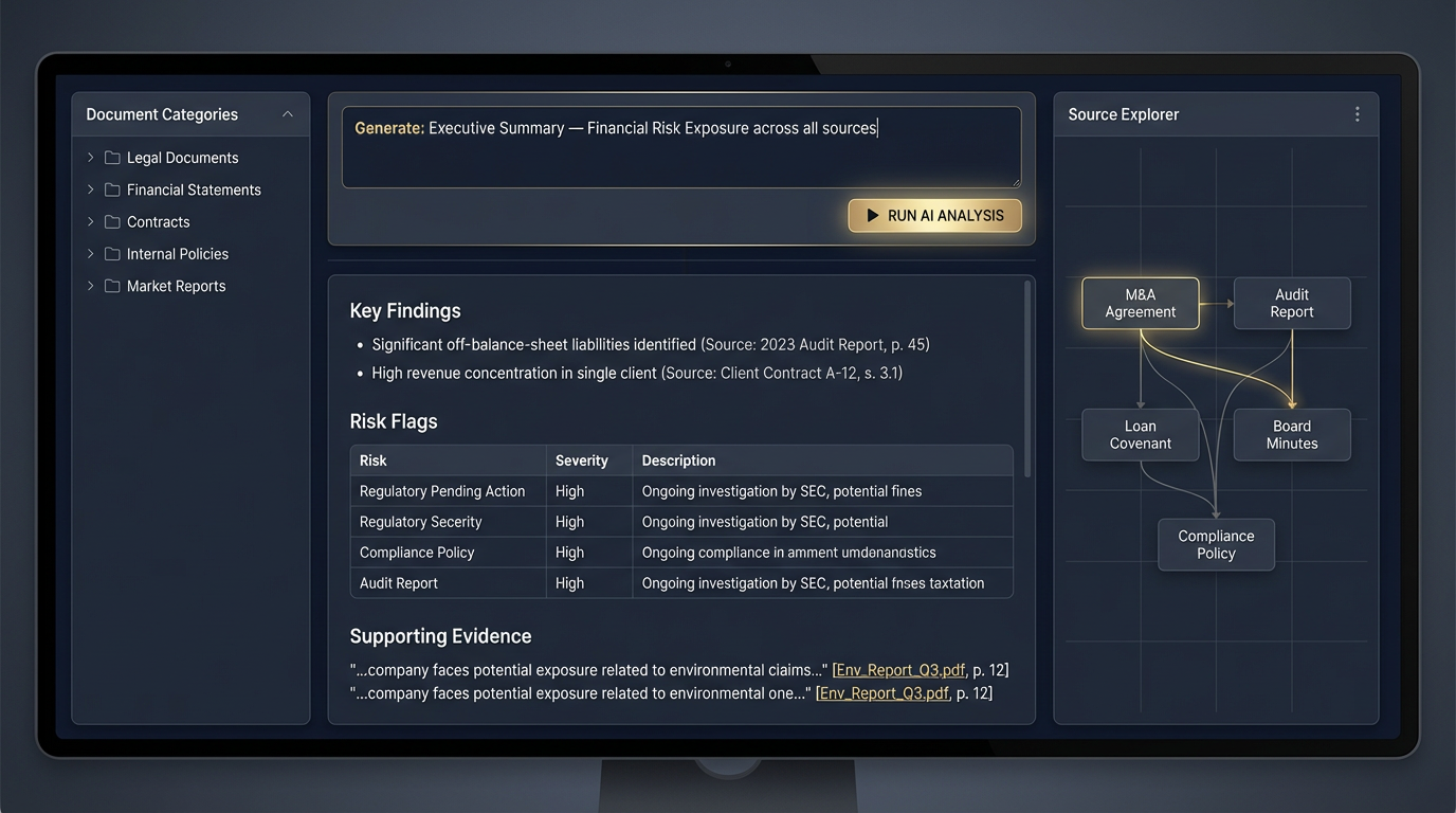 CortexDD diligence query interface
